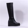Marco Moreo Liege Front Zip Knee High - Black Leather